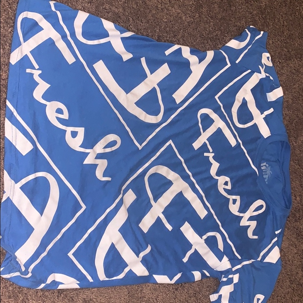 Blue and white shirt